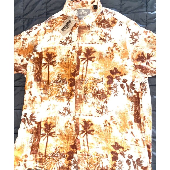 Margaritaville Button Shirt Size 2XL Men’s Soft Silk/Linen All Over Print Summer - Picture 2 of 5